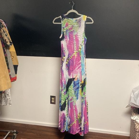 Lynn Ritchie Silver mesh maxi dress size xsmall - Picture 8 of 8